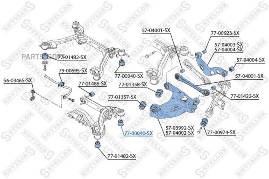 

STELLOX Сайлентблок STELLOX 7700040sx