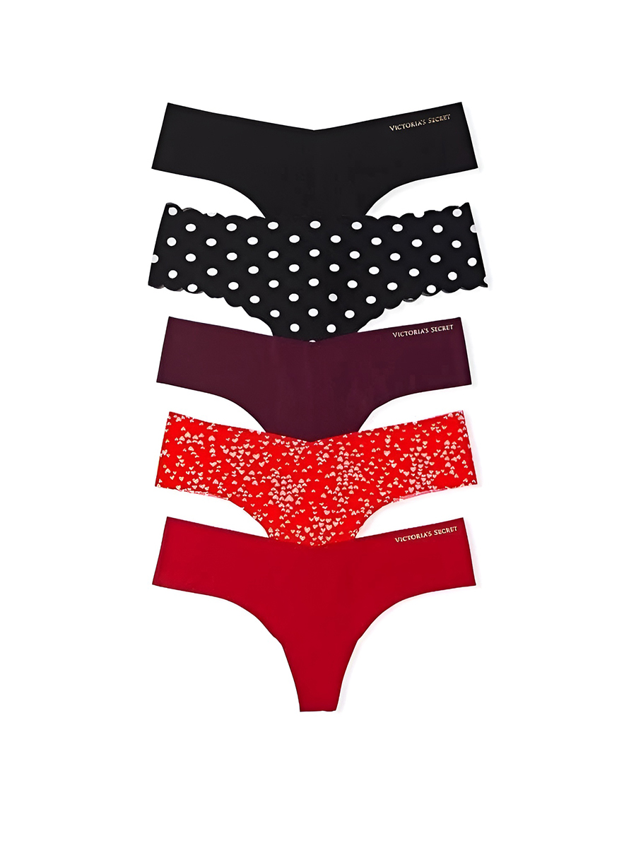 Комплект трусов женский Victoria's Secret ST11214251 бордовый; красный; черный L, 5 шт.