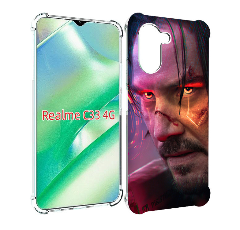 

Чехол MyPads cyberpunk 2077 Джонни Сильверхенд для Realme C33 4G, Прозрачный, Tocco