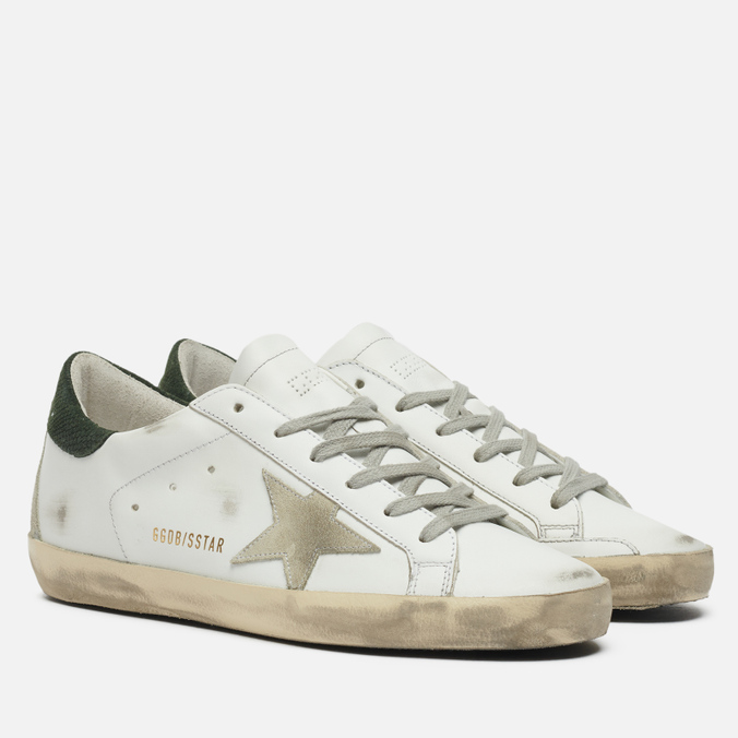 фото Кеды женские golden goose super-star leather/suede star белые 37 eu