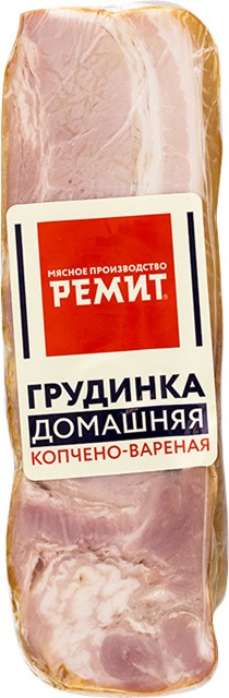 

Грудинка Ремит Домашняя бескостная варено-копченая 390 г