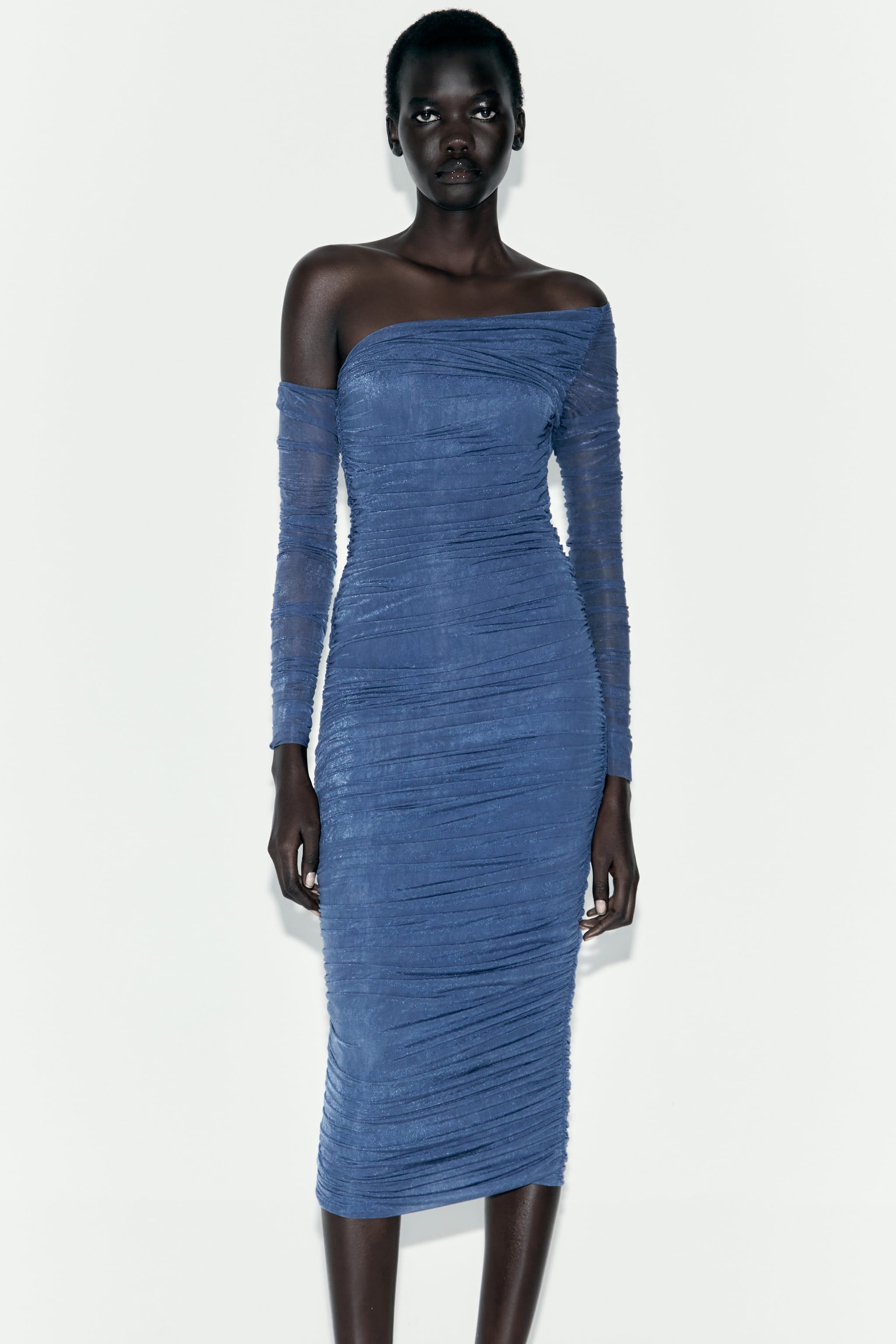 

Платье женское ZARA 0271284 синее S, Синий, 0271284