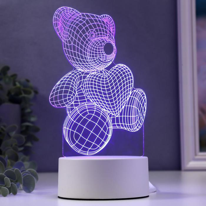 Светильник Мишутка LED RGB от сети 9,5х10,5х20 см