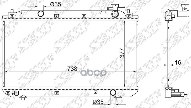 

Радиатор Chery Tiggo T11 05-16 Sat CH0001-1