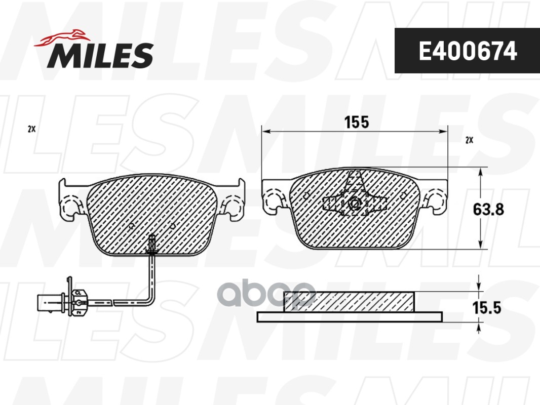 

Колодки Тормозные Аudi А4 15-/А5 16- Передние MILES e400674