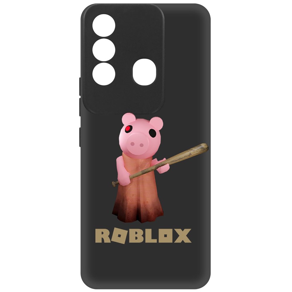 

Чехол-накладка Софт Roblox-Пигги для ITEL Vision 3 Plus, Черный