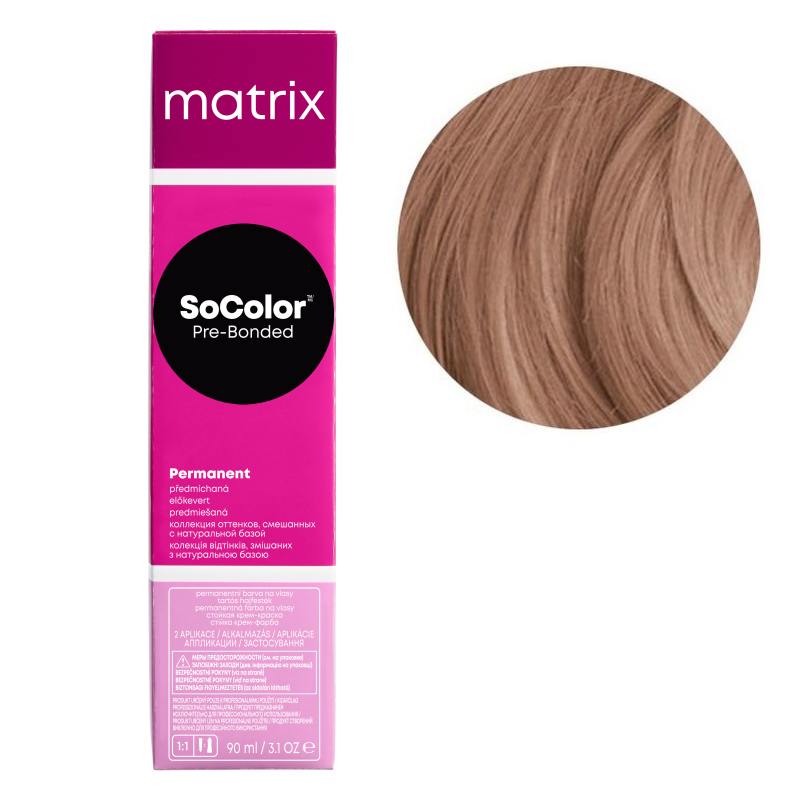 фото Перманентная краска matrix socolor 8mm светлый блондин мокка, 90 мл nobrand