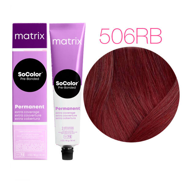 

Краска для волос Matrix Socolor 506RB темный блондин красно-коричневый, 90 мл