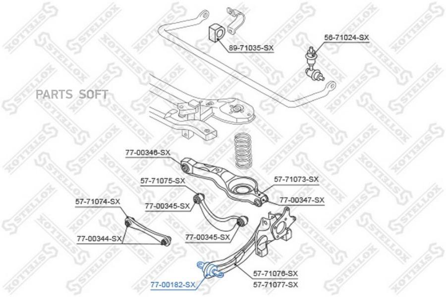 

STELLOX Сайлентблок STELLOX 7700182sx