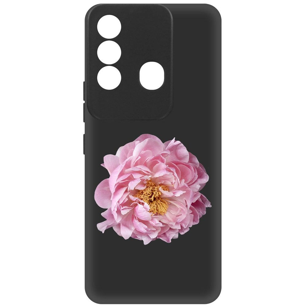 

Чехол-накладка Софт Розовый пион для ITEL Vision 3 Plus, Черный