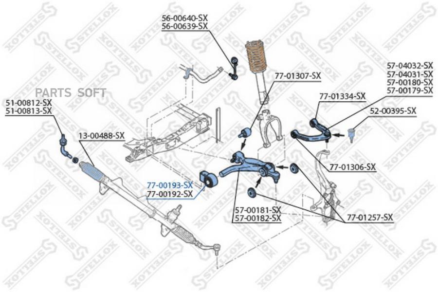 

STELLOX Сайлентблок STELLOX 7700193sx