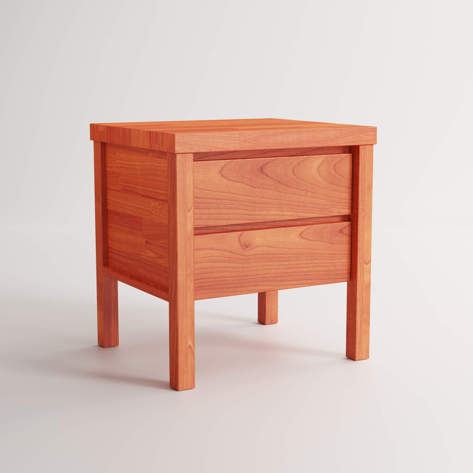 Тумба прикроватная Oslo из массива дерева, цвет красное дерево