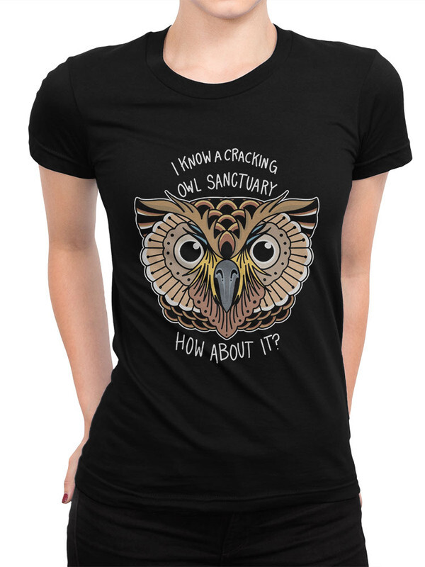 фото Футболка женская design heroes cracking owl sanctuary черная 2xl