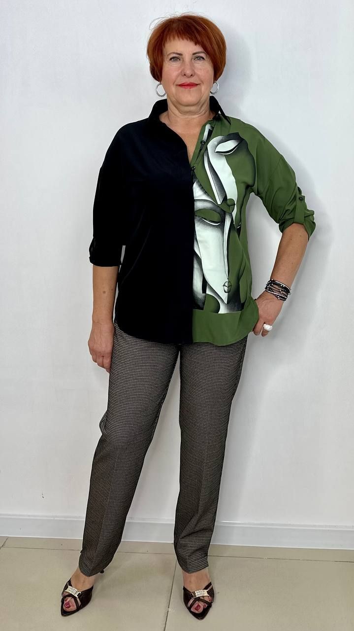 Рубашка женская Asen 326 черная 54 RU