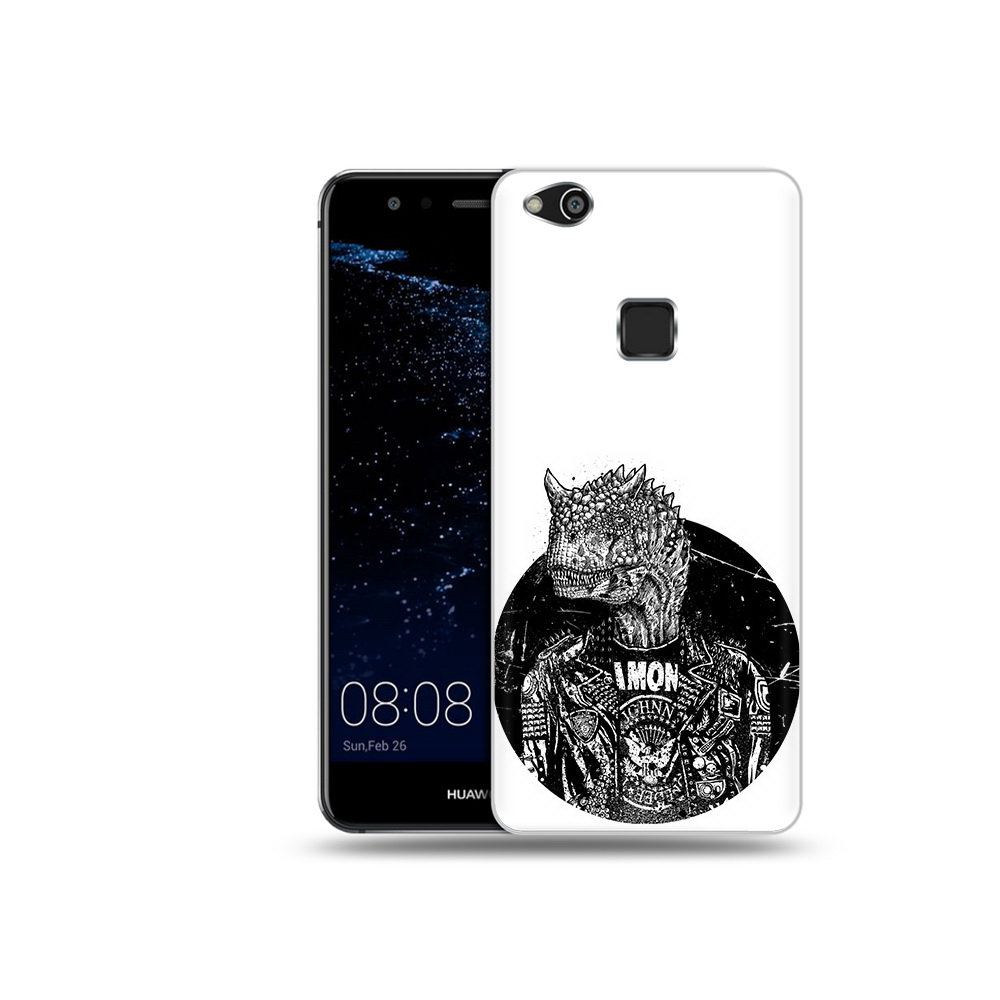

Чехол MyPads Tocco для Huawei P10 Lite динозавр в куртке (PT62135.59.328), Прозрачный, Tocco