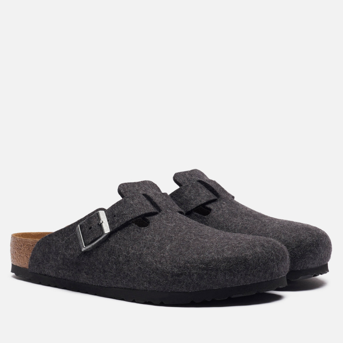 фото Шлепанцы мужские birkenstock boston wool серые 40 eu