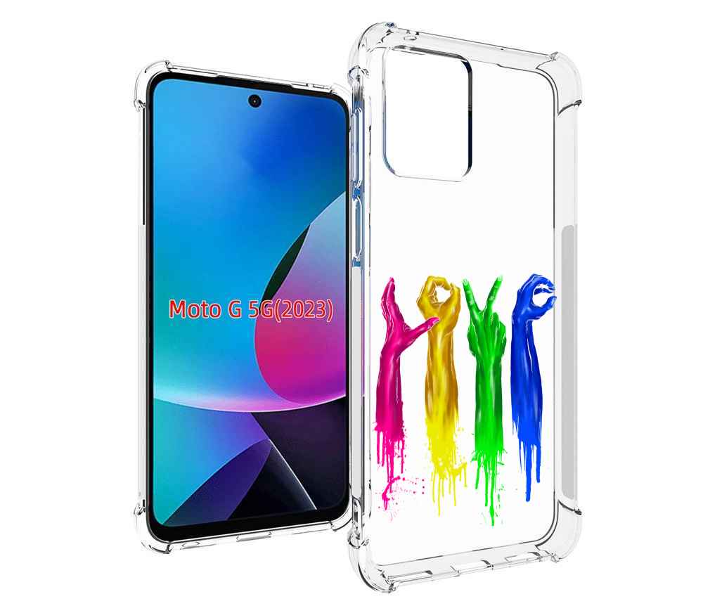 

Чехол MyPads яркие руки love для MOTO G 5G 2023, Tocco