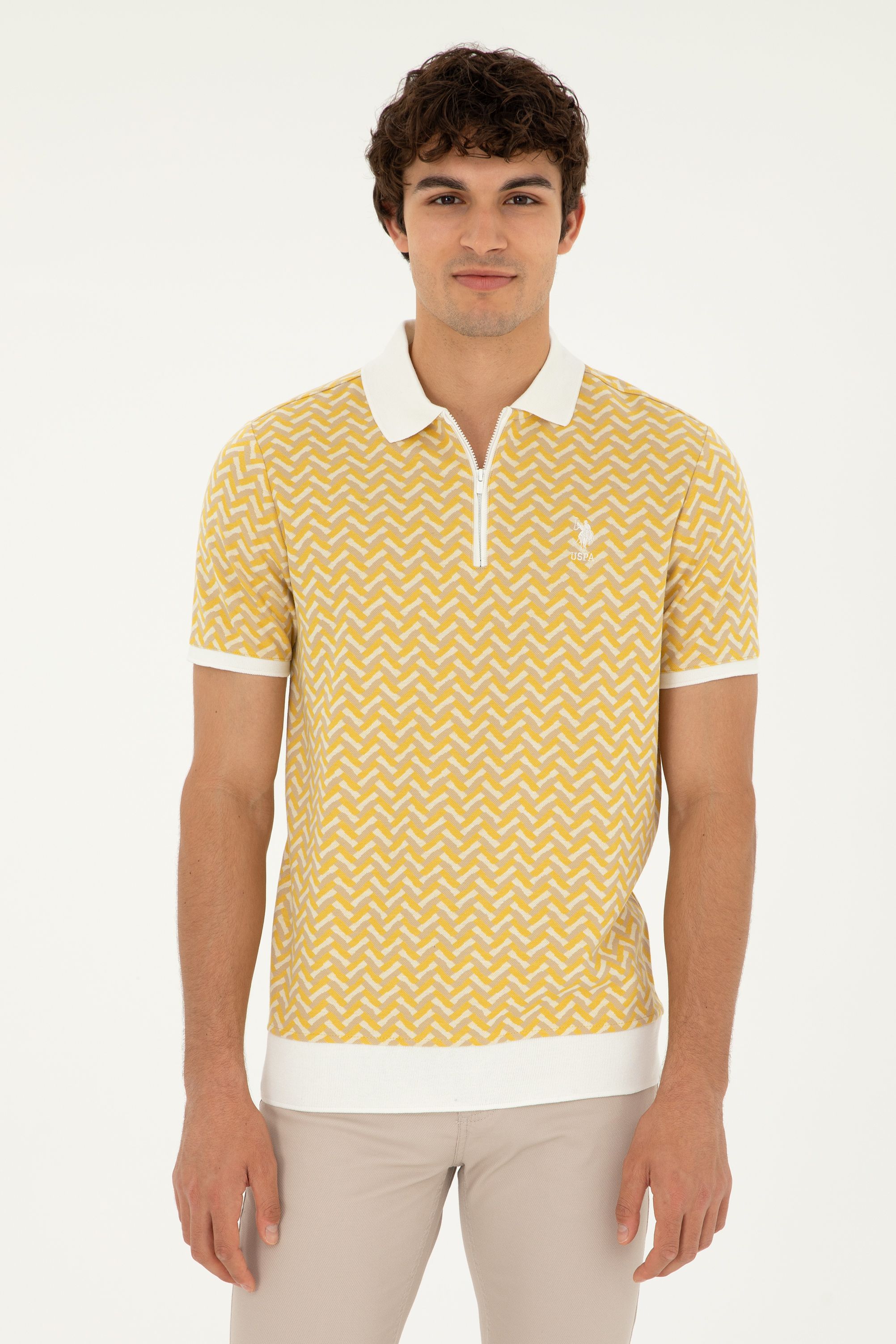 

Футболка мужская US Polo Assn G081SZ0110ARBU желтая 2XL, Желтый, G081SZ0110ARBU