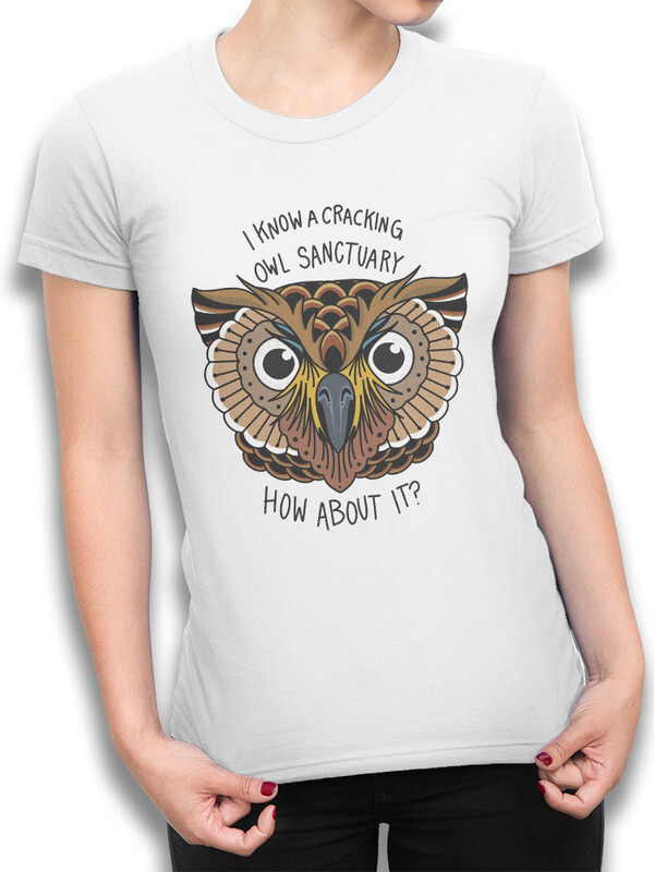 

Футболка женская Design Heroes Cracking Owl Sanctuary белая L, Cracking Owl Sanctuary