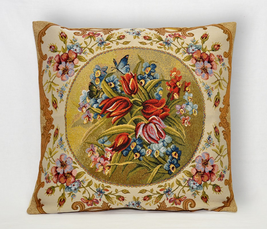 

Подушка Декоративная Гобеленовая 45х45 Весенние цветы