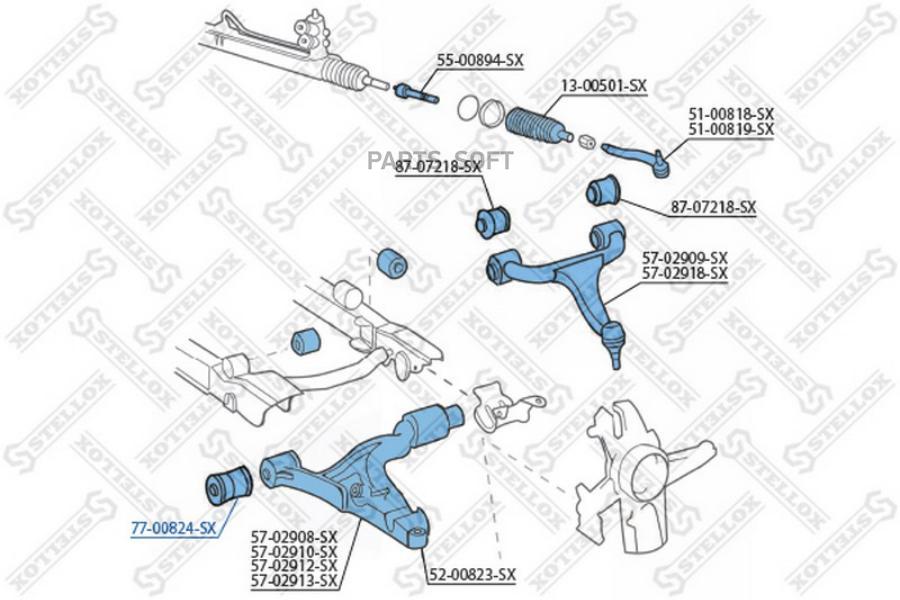 

STELLOX Сайлентблок STELLOX 7700824sx