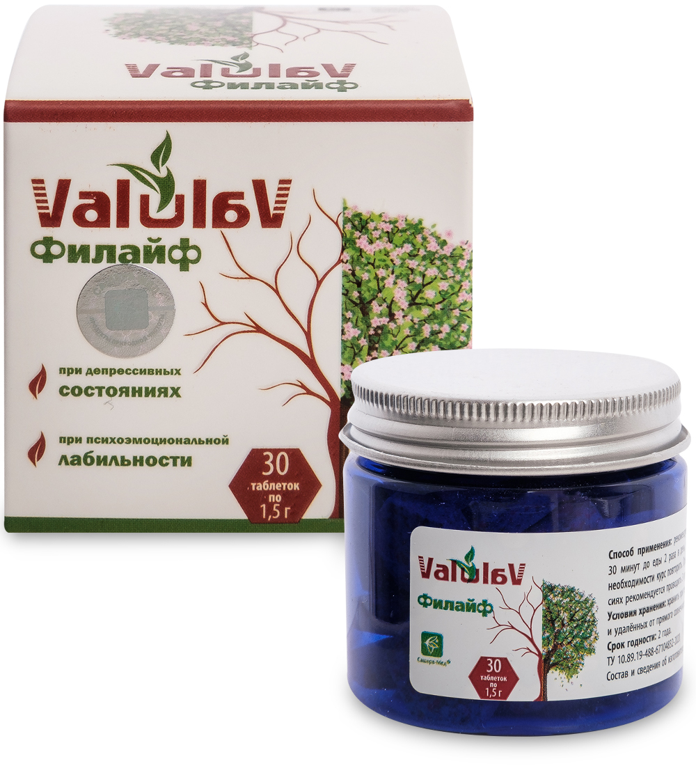 

Комплекс ValulaV Филайф при депрессивных состояниях таблетки 30 шт.