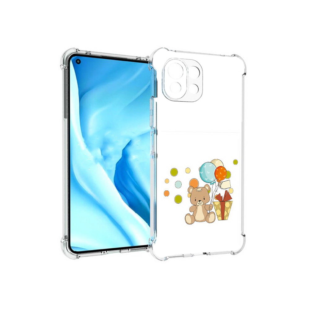 

Чехол MyPads Tocco для Xiaomi Mi 11 Lite медвеженок с подарком (PT159462.256.470), Прозрачный, Tocco