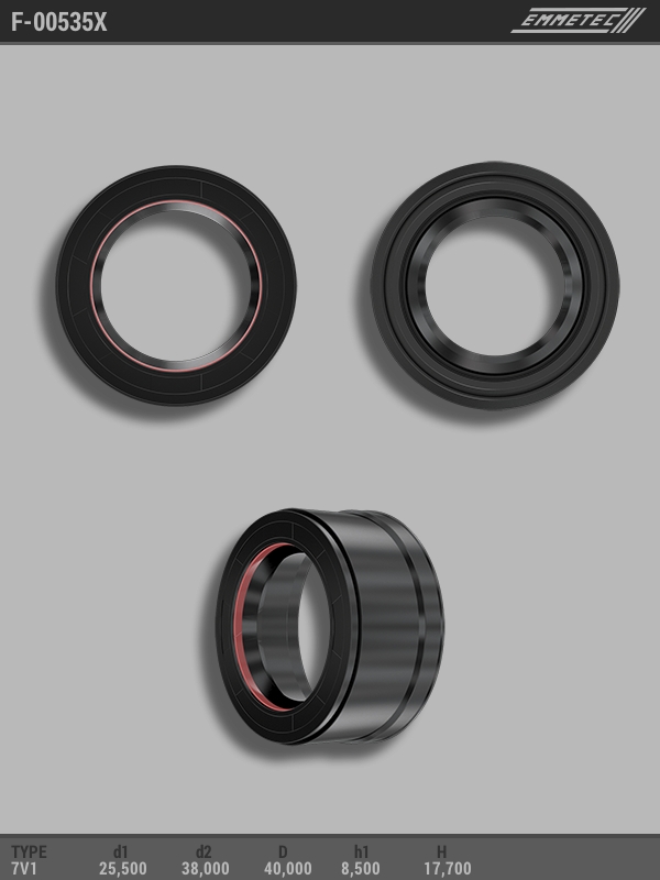 

Сальник рулевой рейки EMMETEC 25.5x40x8.5/17.7 (7V1) F-00535X, F-00535X, F00535X