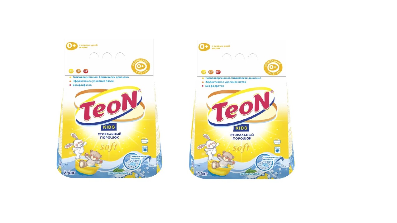 Стиральный порошок Teon Kids, 2400 гр, 2 шт