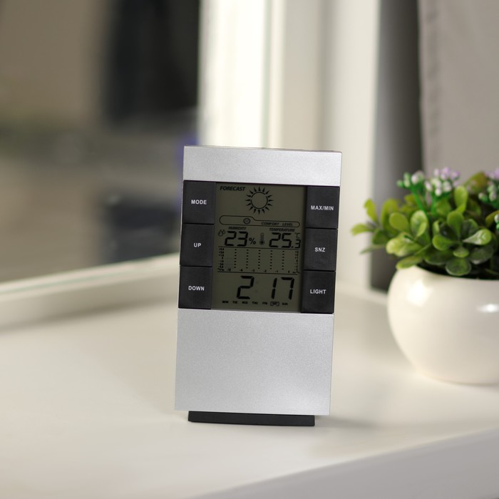 

Метеостанция Luazon LB-01, подсветка, серая