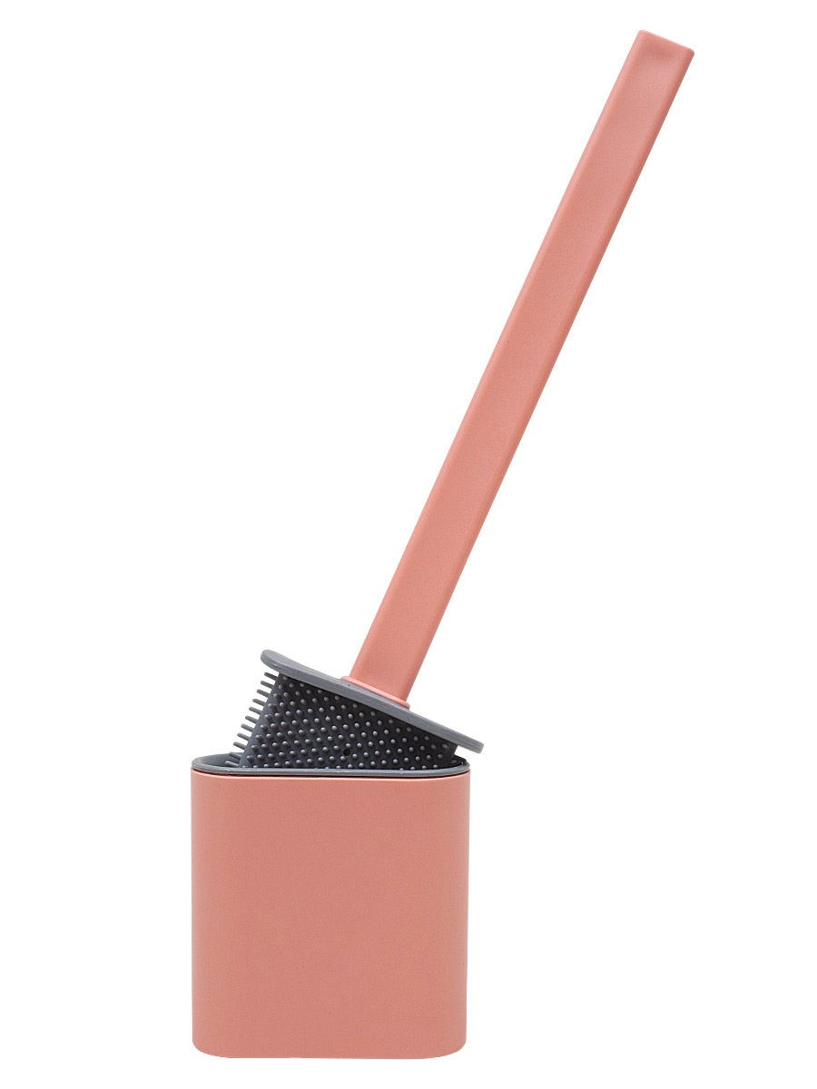 фото Ершик напольный силиконовый litzen brush, розовый