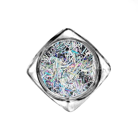 Фольга Serebro для дизайна ногтей Палочки украшения для маникюра, битое стекло, серебряная волшебные украшения
