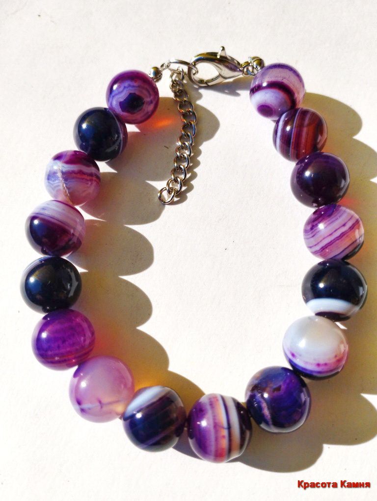 

Браслет из стали р. 17 Красота камня Агат, агат, Агат