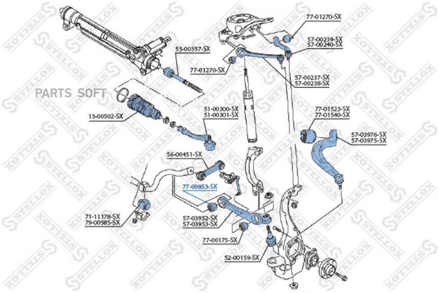 

STELLOX Сайлентблок STELLOX 7700853sx