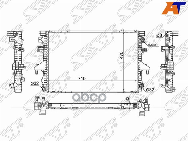 

SAT Радиатор VOLKSWAGEN T5 2.5TD 03-