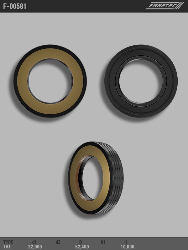

Сальник рулевой рейки EMMETEC 32x52.4x10 (7V1) F-00581, F-00581, F00581