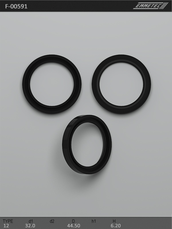 

Сальник рулевой рейки EMMETEC 32x44.5x6.2 (12) F-00591, F-00591, F00591