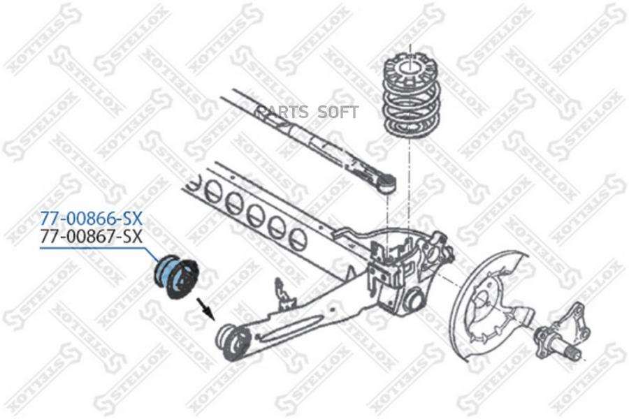 

STELLOX Сайлентблок STELLOX 7700866sx