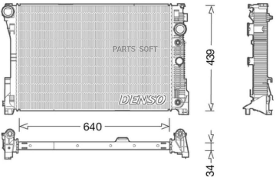 

Радиатор Системы Охлаждения Двс DENSO DRM17048