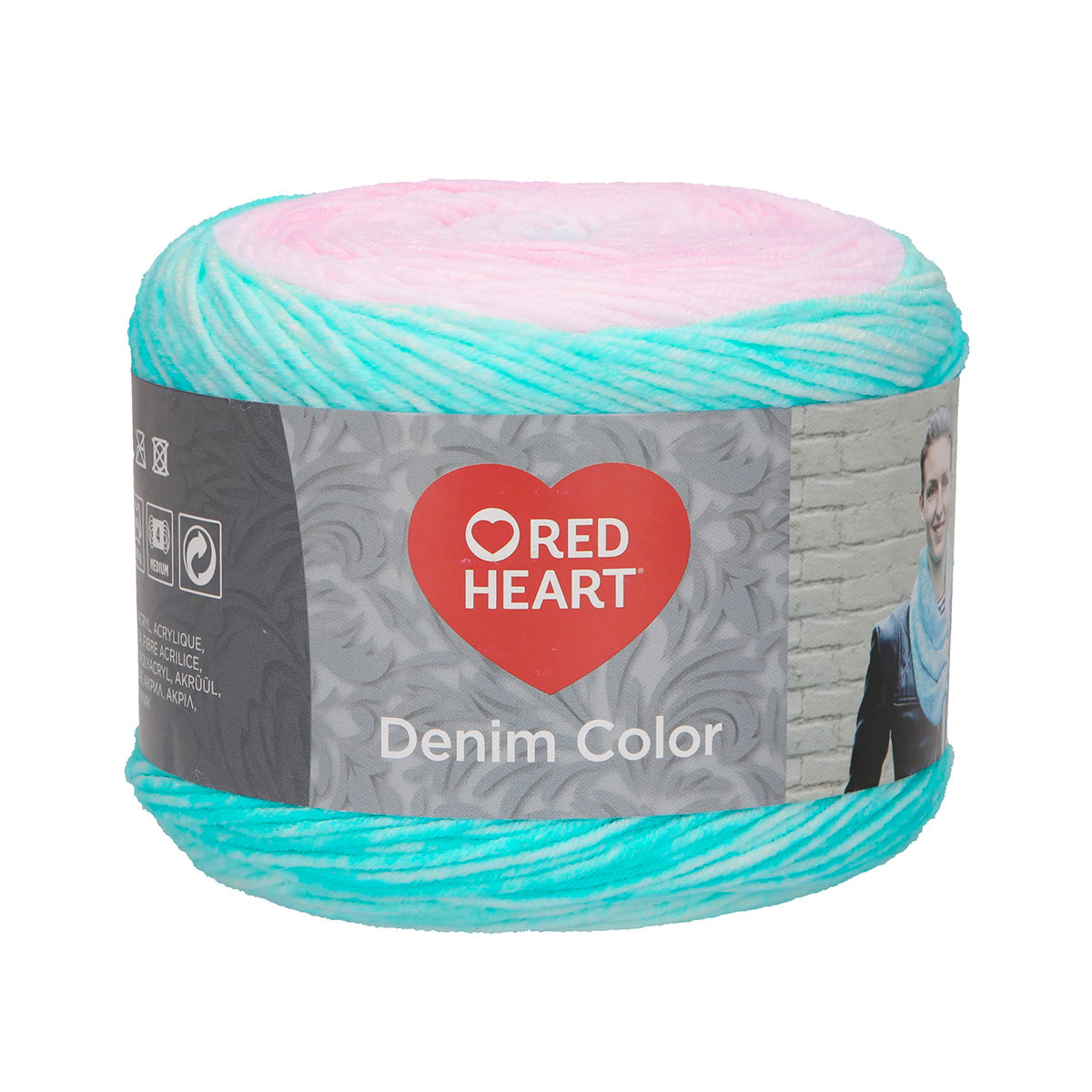 Пряжа Red Heart Denim color 150г 340м 100 акрил 00004 лилия 3 мотка 1259₽