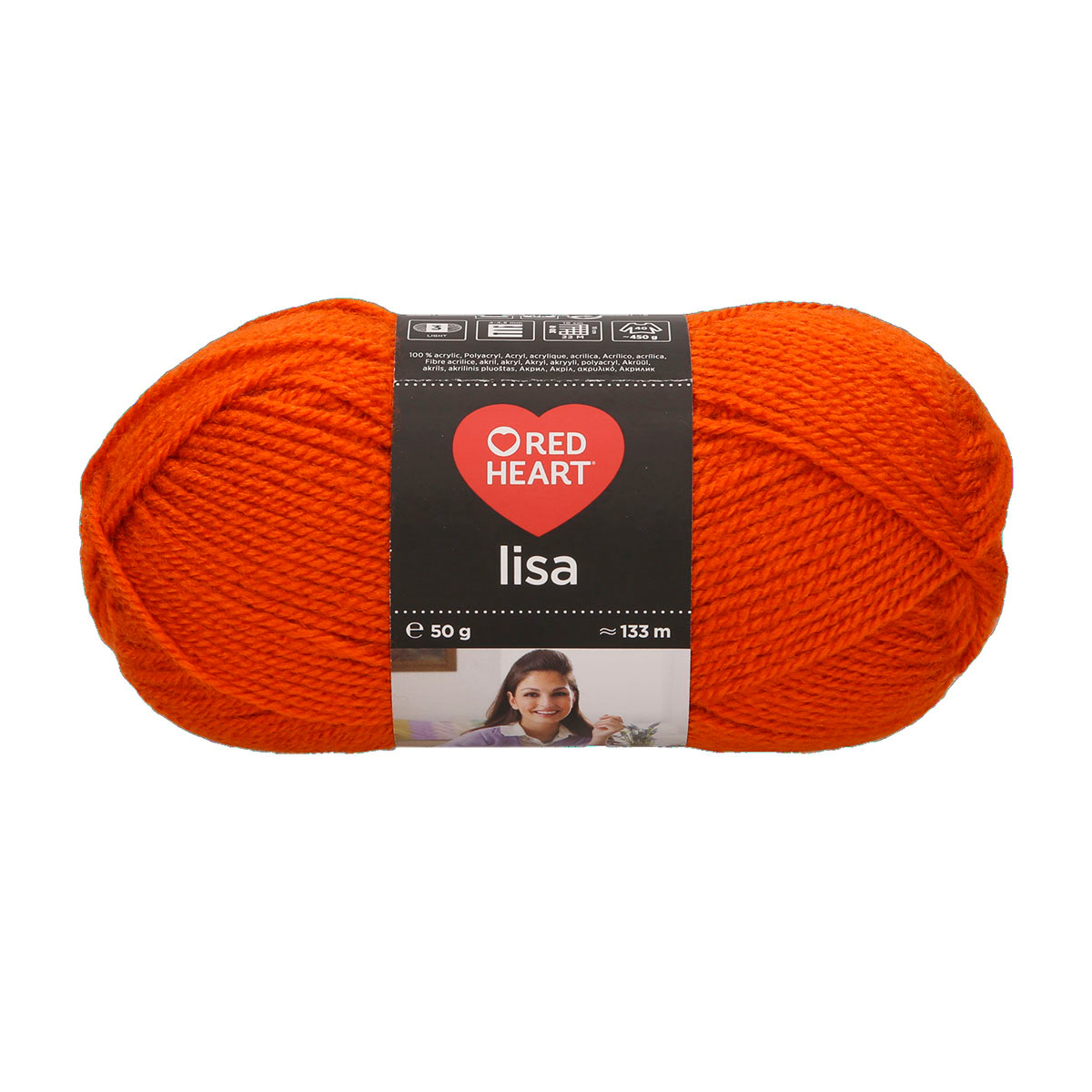 Пряжа Red Heart Lisa, 50г, 133м (100% акрил) (06963 терракота), 10 мотков