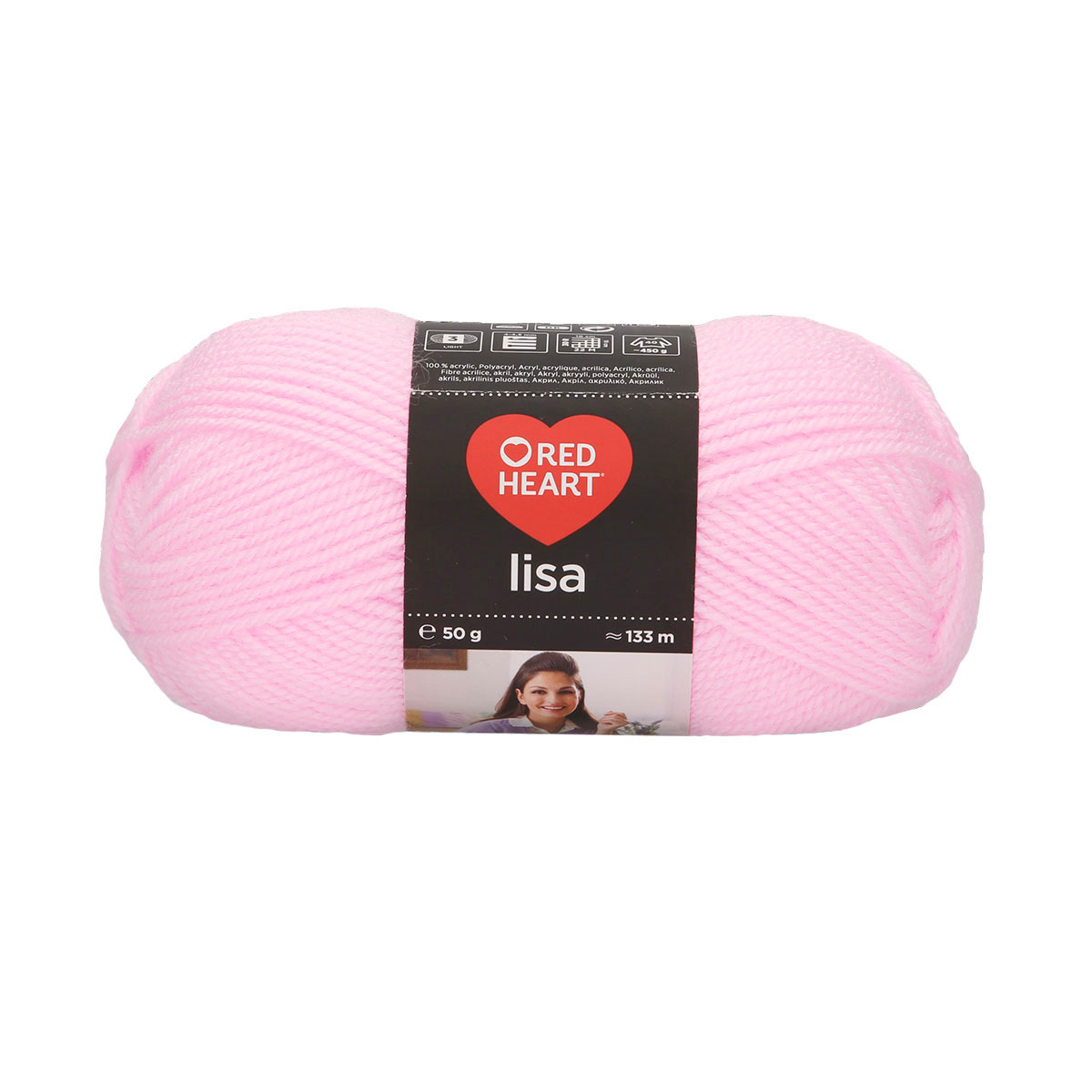 

Пряжа Red Heart Lisa, 50г, 133м (100% акрил) (06965 светло-розовый), 10 мотков, 7732617