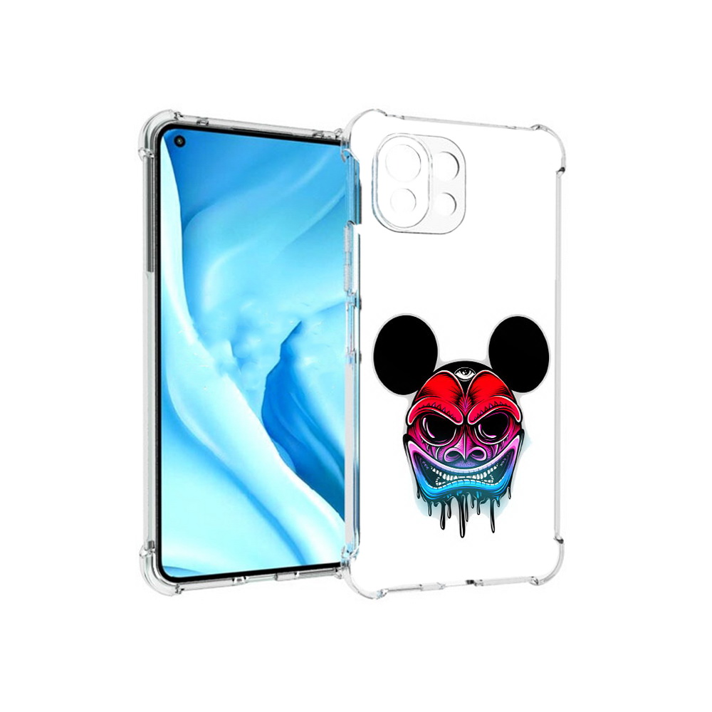 

Чехол MyPads Tocco для Xiaomi Mi 11 Lite микки в маске (PT159462.256.473), Прозрачный, Tocco