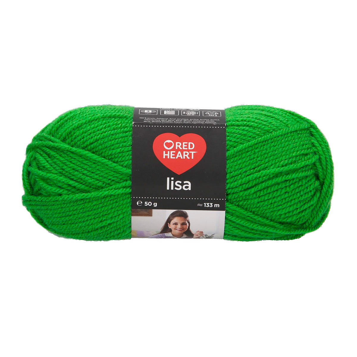 

Пряжа Red Heart Lisa, 50г, 133м (100% акрил) (05689 папоротник), 10 мотков, Зеленый, Lisa