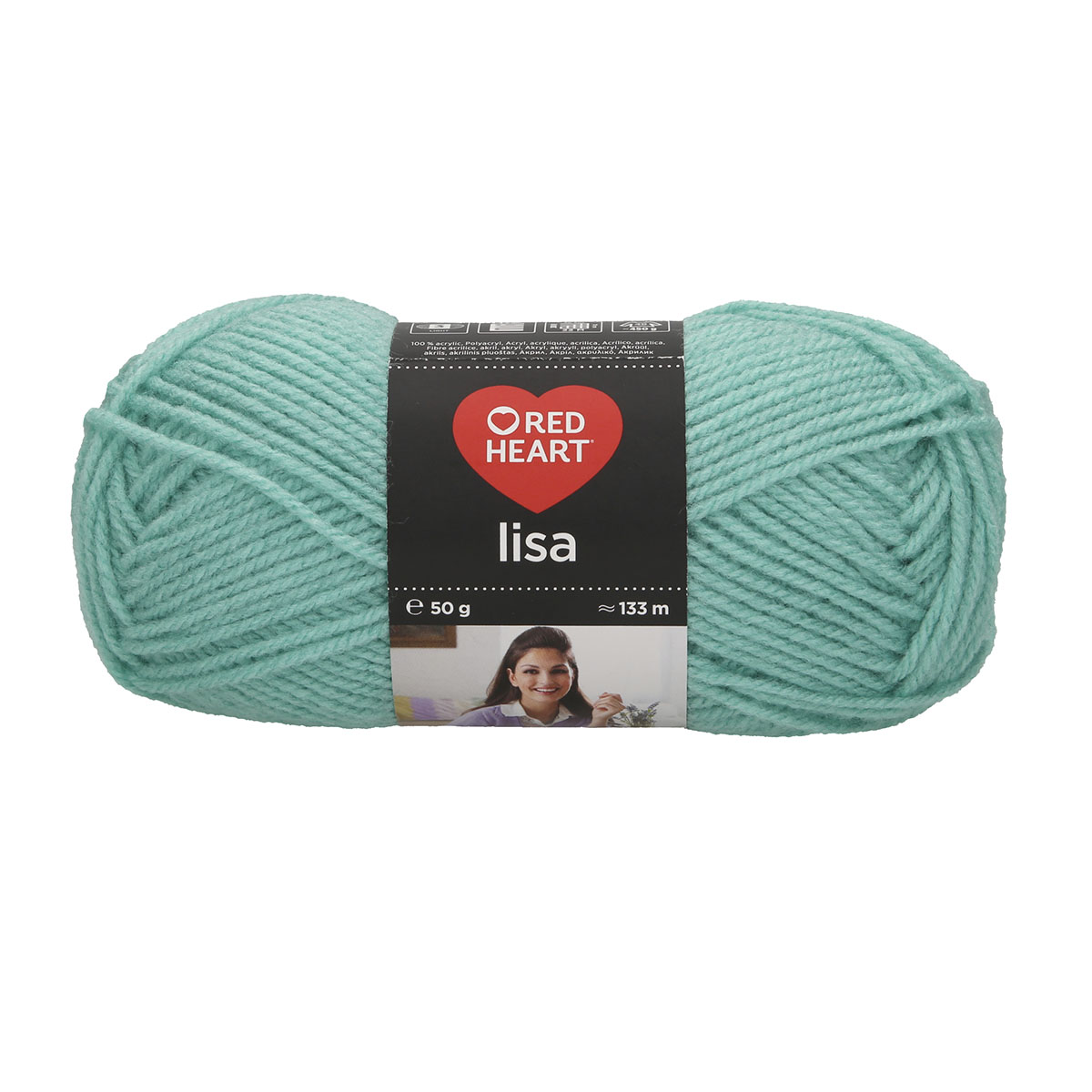 

Пряжа Red Heart Lisa, 50г, 133м (100% акрил) (06967 мятный), 10 мотков, Lisa