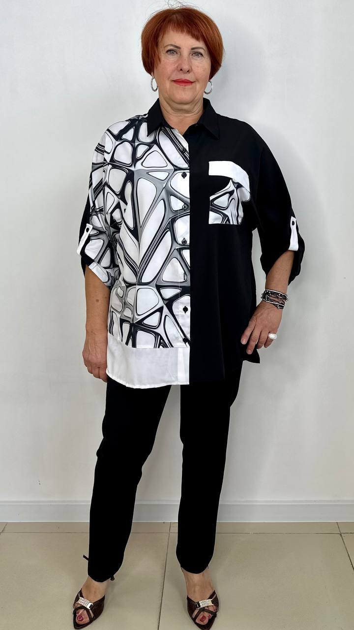 Рубашка женская Asen 319 черная 50 RU