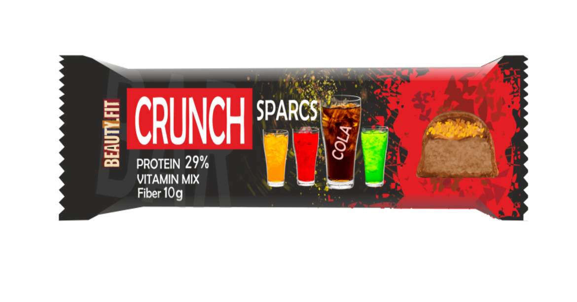 фото Beauty.fit beauty.fit, протеиновый батончик crunch sparcs, упаковка 24х40г (cola)