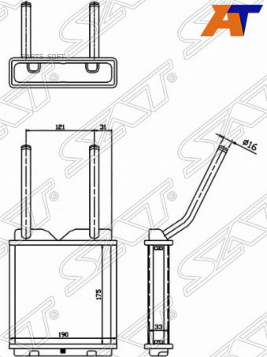 

SAT Радиатор отопителя салона OPEL ASTRA F/VECTRA A 88-94