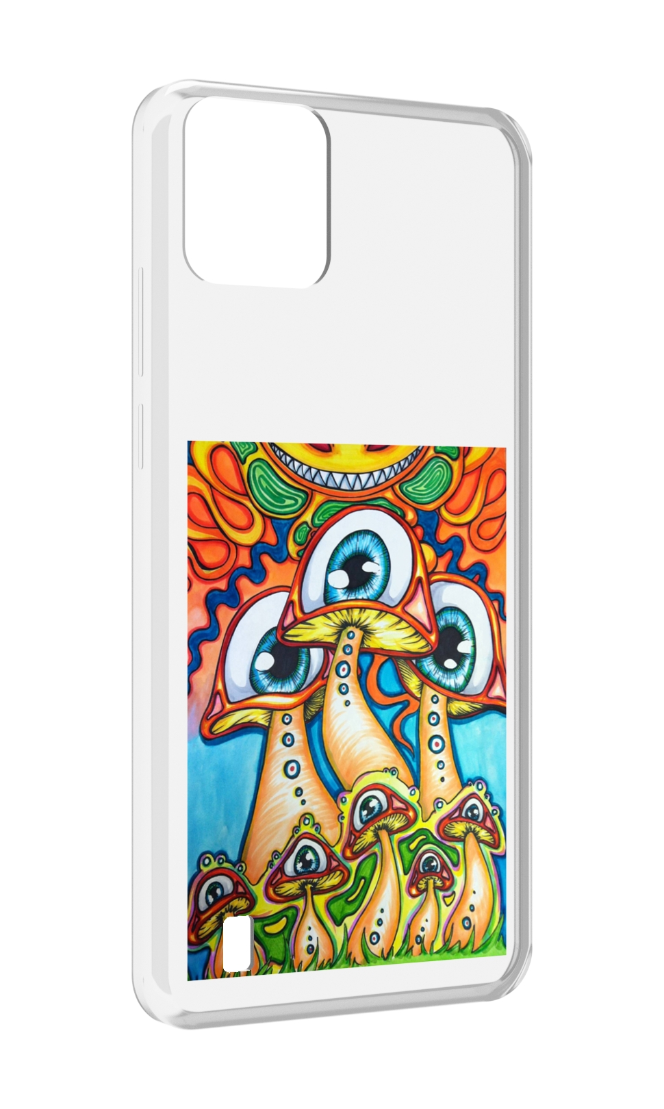 

Чехол MyPads грибы с глазами для Blackview A55, Прозрачный, Tocco