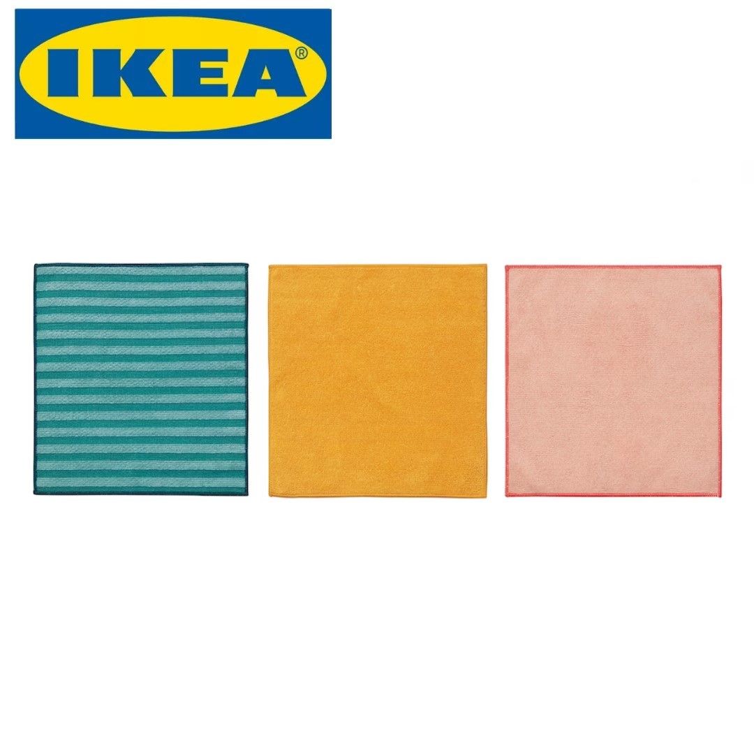 Салфетки из микрофибры IKEA PEPPRIG 28x28 см, 3 шт